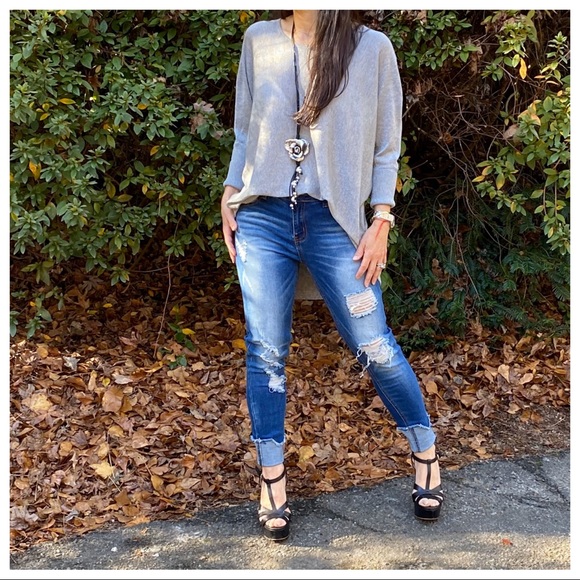 ✨LAST ONE✨✨PARIS✨Silver chic oversized sweater - Picture 4 of 8